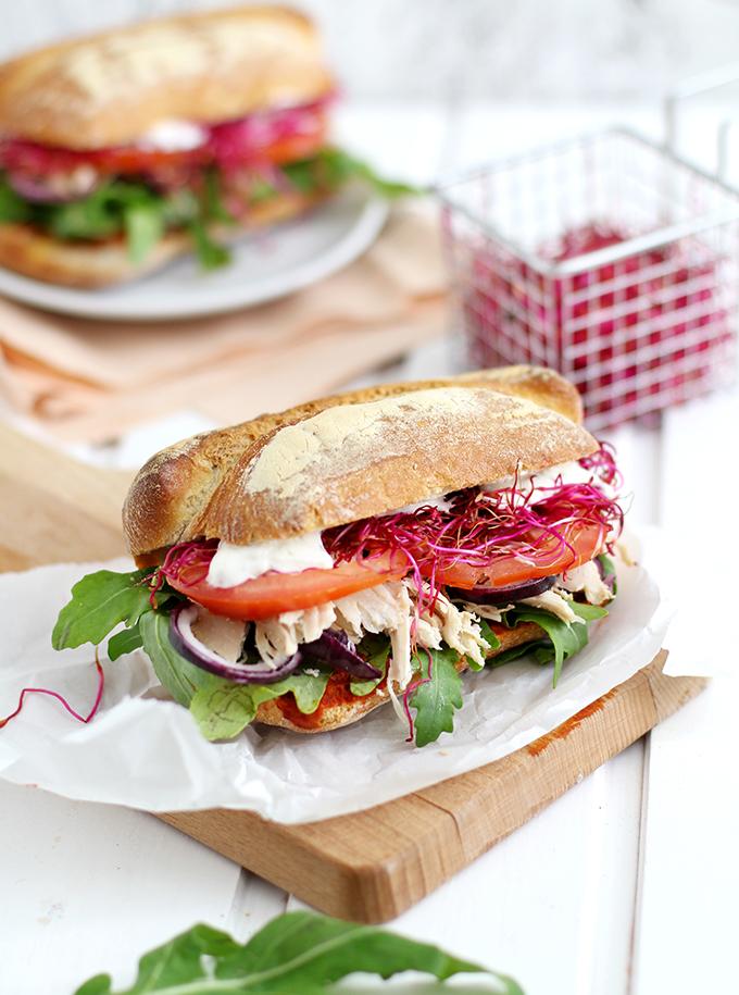Rezeptbild: Würziges Pulled Chicken Sandwich