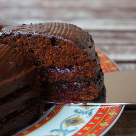 Rezeptbild: Schoko-Preiselbeer-Torte