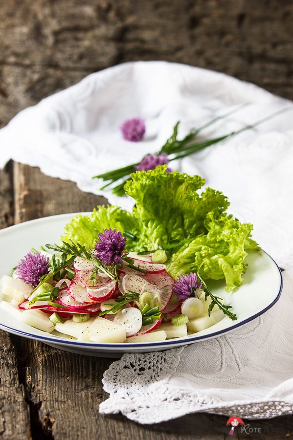 Rezeptbild: Roter Rettichsalat mit Honigmelone und Rucola