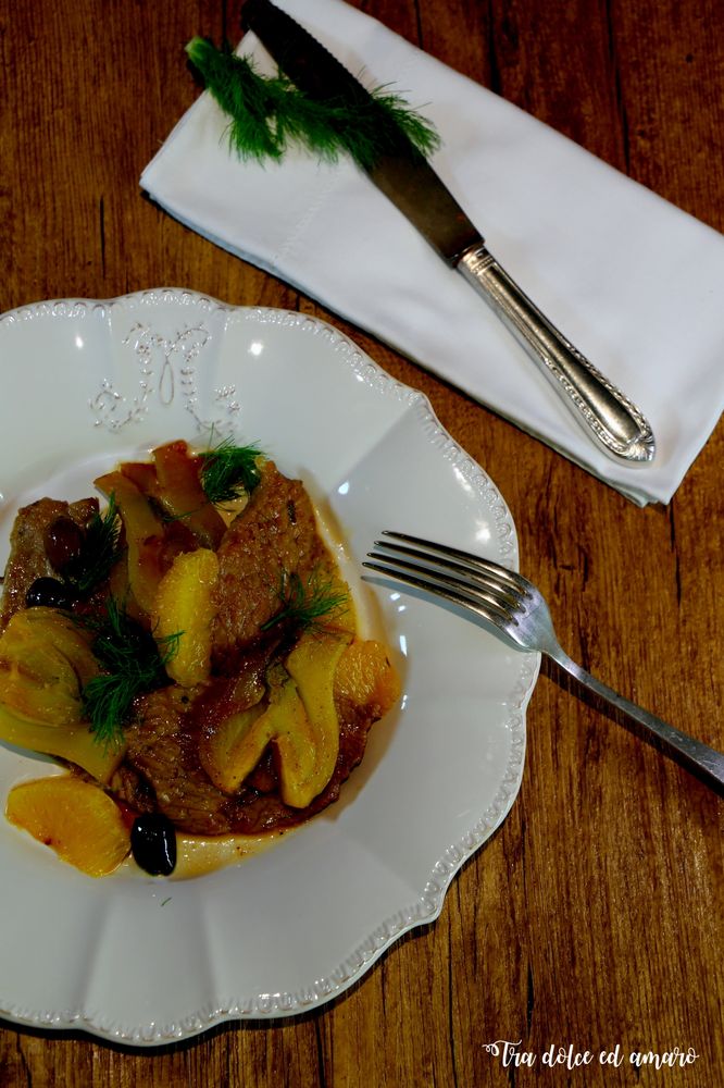 Rezeptbild: Scaloppine all'arancia con finocchio brasato