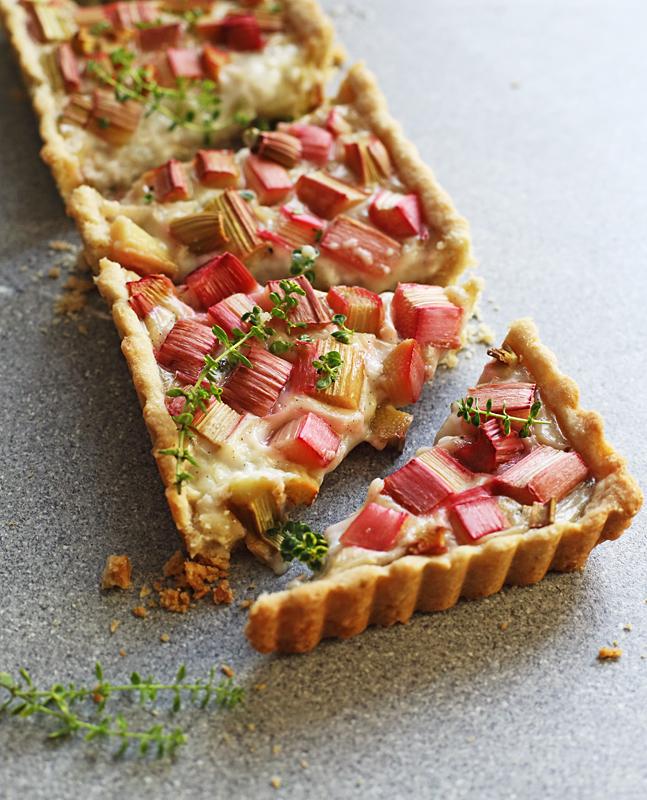 Rezeptbild: Vegane Rhabarber-Tarte