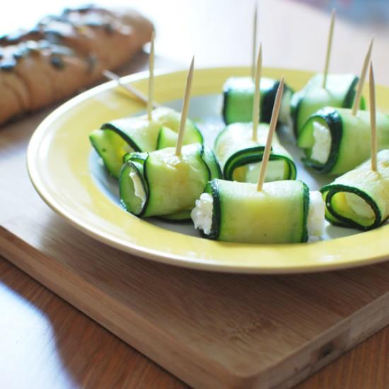 Rezeptbild: Zucchini-Feta-Röllchen
