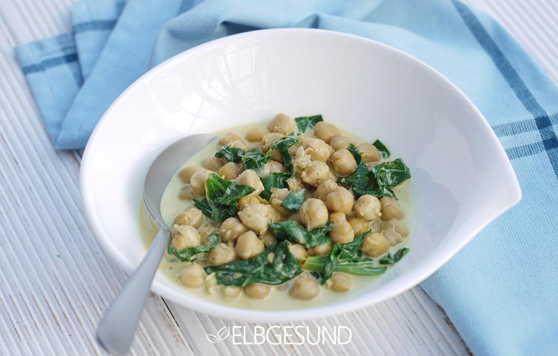 Rezeptbild: Kichererbsen-Spinat-Curry – echtes Soulfood!