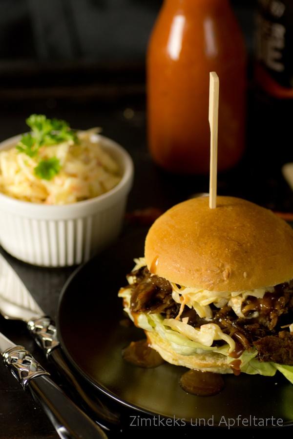 Rezeptbild: Pulled-Pork-Burger mit Cole-Slaw