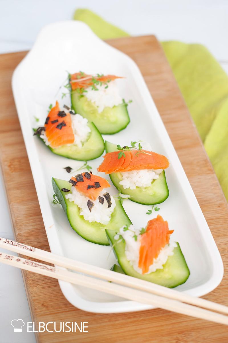 Rezeptbild: Gurken-Lachs-Sushi
