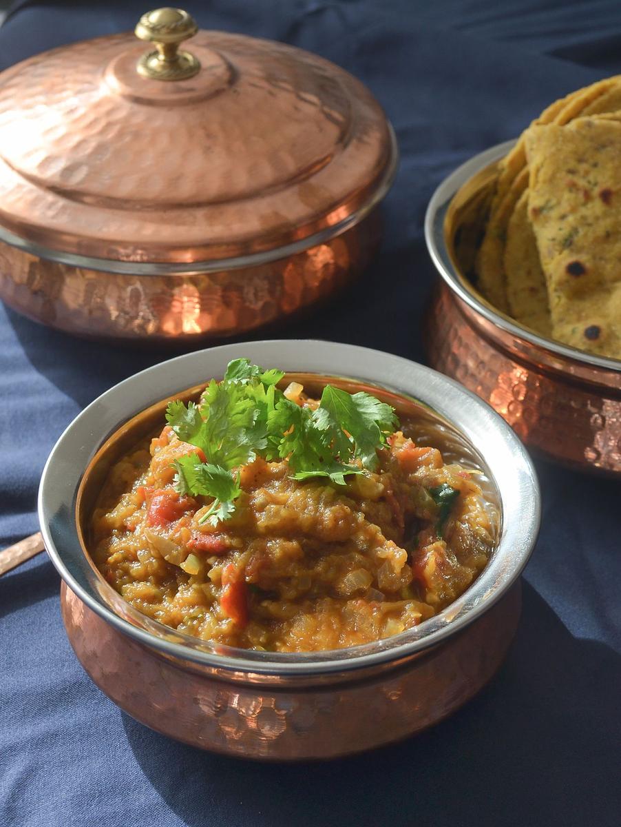 Rezeptbild: Indisches Auberginenpüree - Baingan ka bharta