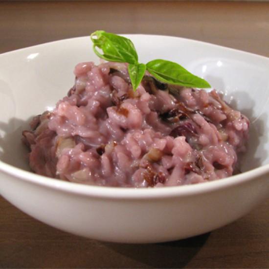 Rezeptbild: Rotwein-Risotto mit Radicchio