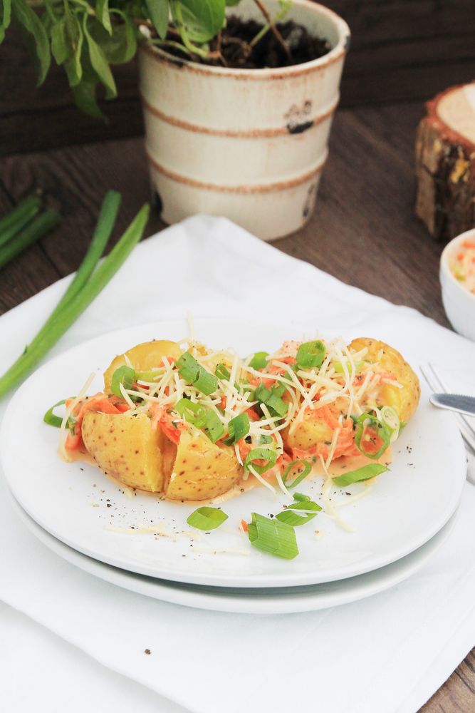 Rezeptbild: Kartoffeln mit Käse-Dip