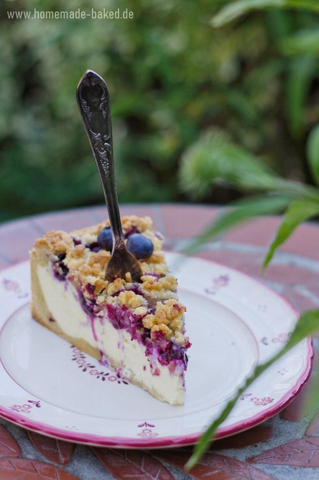 Rezeptbild: Heidelbeer Streusel Käsekuchen