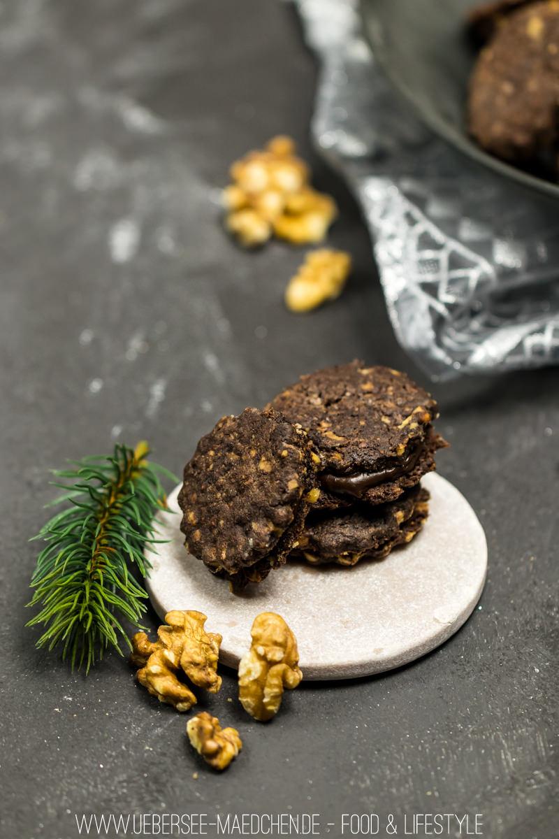 Rezeptbild: Schoko-Walnuss-Plätzchen mit Ganache