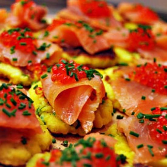 Rezeptbild: Kartoffeltaler mit Lachs