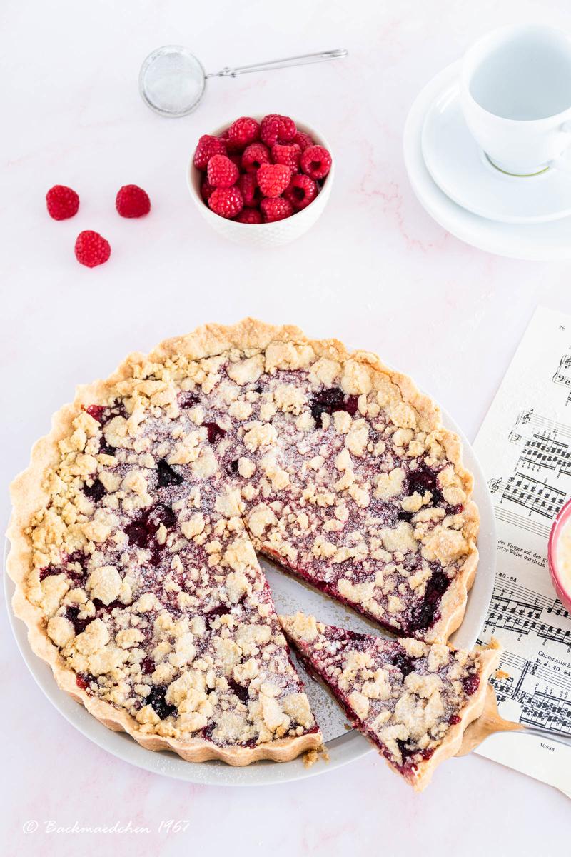 Rezeptbild: Himbeer-Streuseltarte ohne Ei