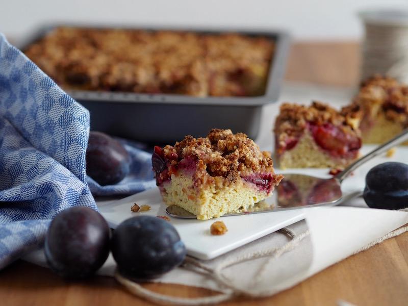 Rezeptbild: Low-Carb Zwetschgenkuchen mit Streusel