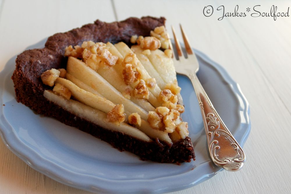 Rezeptbild: Schokoladen-Birnentarte