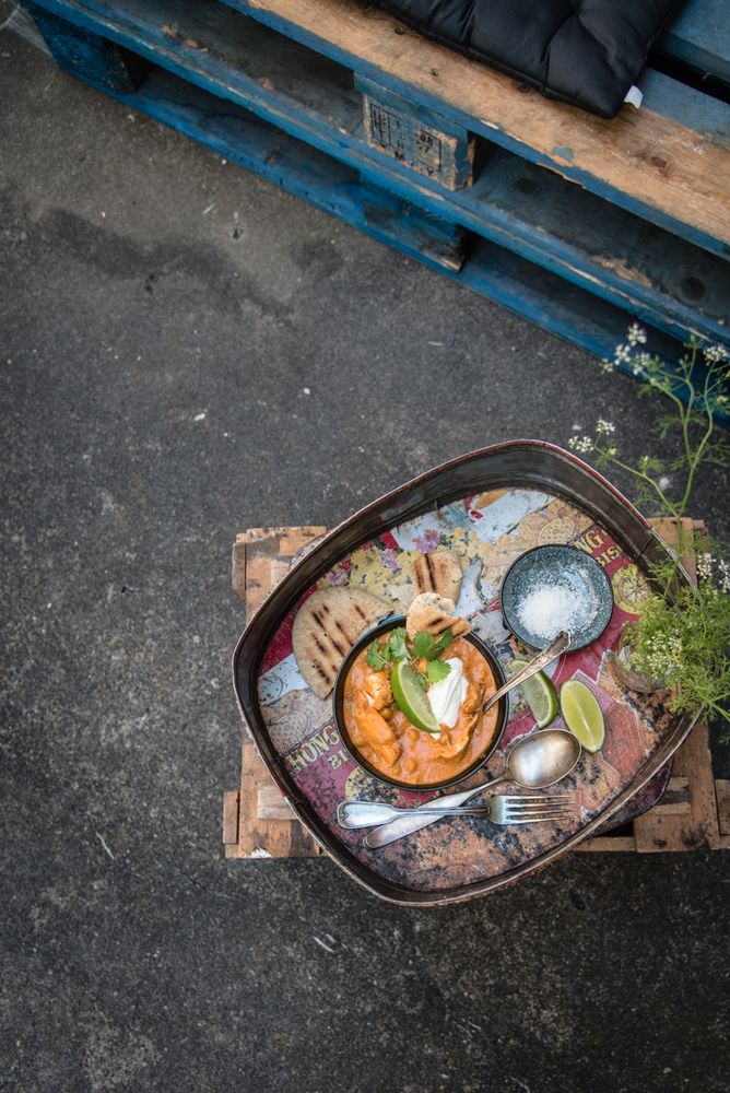 Rezeptbild: rucki zucki und mega leckeres indisches one pot butter chicken mit kichererbsen aus dem schnellkochtopf