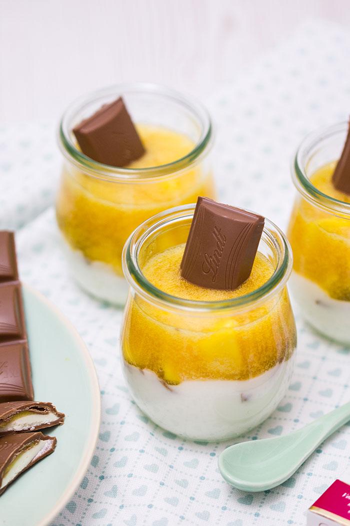Rezeptbild: Mango-Maracuja-Dessert mit Schokolade