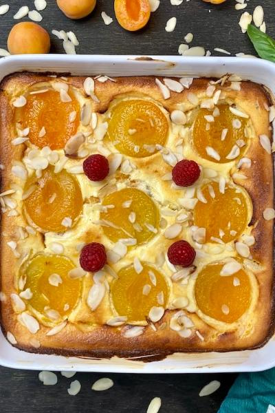 Rezeptbild: Gesunder Quarkauflauf mit Aprikosen