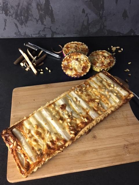 Rezeptbild: Schwarzwurzel-Tarte mit Roquefort