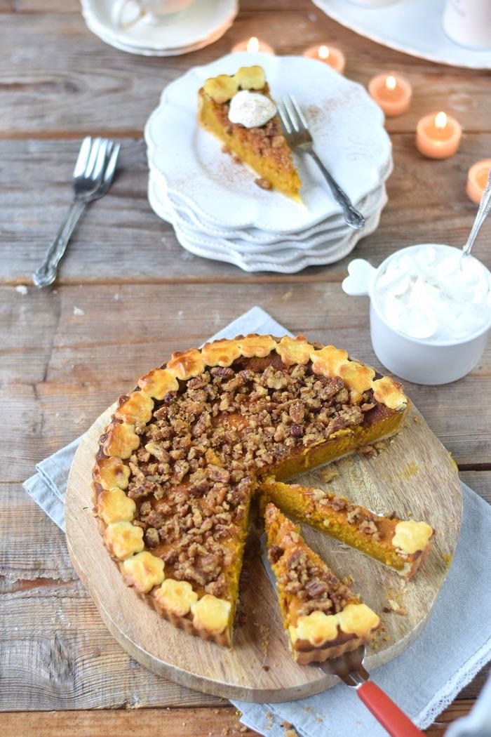 Rezeptbild: Pumpkin Pie mit Pekan Crunch