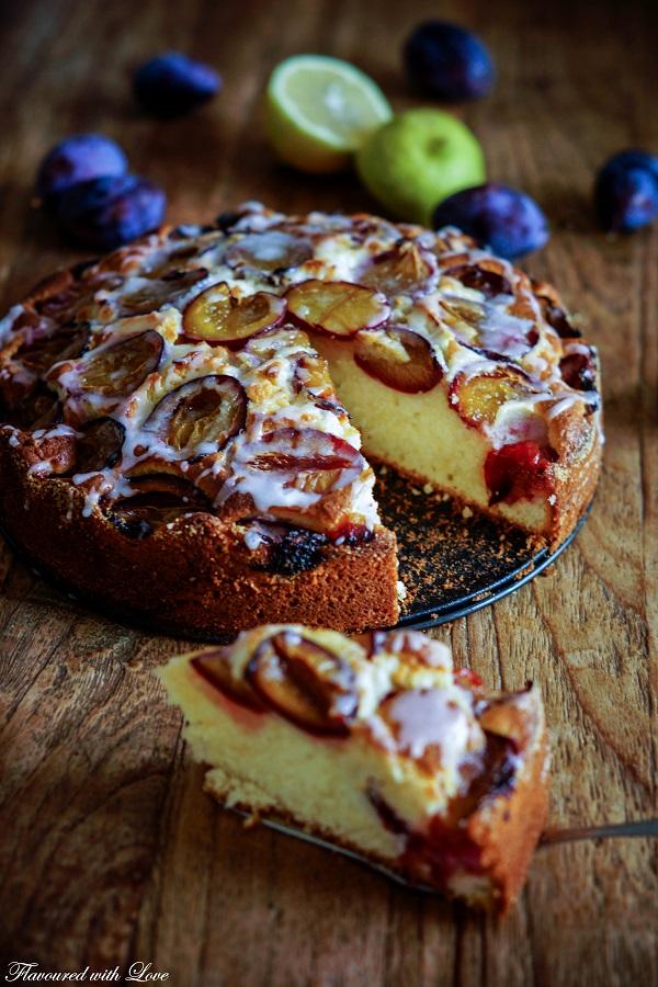 Rezeptbild: Zitroniger Zwetschgenkuchen