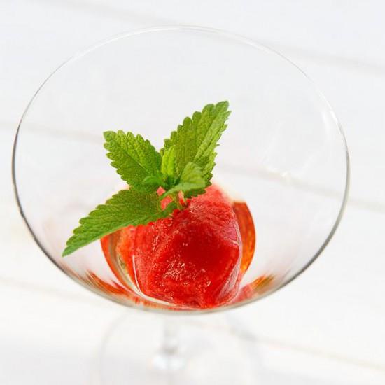 Rezeptbild: Erdbeer-Sorbet